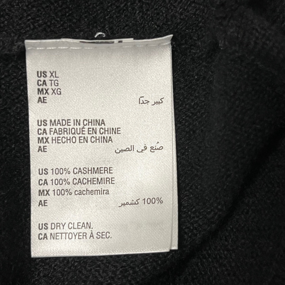 Charter Club Luxury Black 100% Cashmere Shirtail Sweater Size XL NWT - Picture 8 of 8